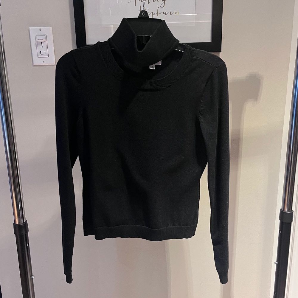 525 America Black Mock Neck Knit Sweater - Size S